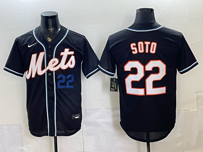 Men New York Mets #22 Soto black 2025 MLB Nike jersey 0528002